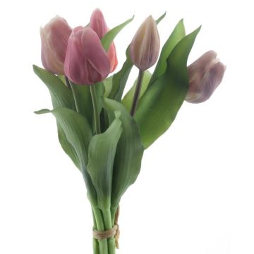 Mazzo di tulipani sintetici misti LONA, rosa-malva, 30cm, Ø20cm