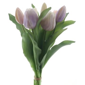 Mazzo di tulipani sintetici misti LONA, lilla-lilla chiaro-crema, 30cm, Ø20cm