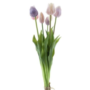 Mazzo di tulipani artificiali misti LONA, viola-lilla-crema, 45 cm, Ø 20 cm Mazzo di tulipani artificiali misti LONA, viola-lilla-crema, 45 cm, Ø 20 cm
