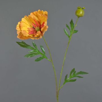 Fiore di papavero artificiale EDESSA, arancione-giallo, 80cm, Ø11cm Fiore di papavero artificiale EDESSA, arancione-giallo, 80cm, Ø11cm