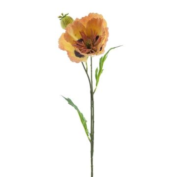 Fiore di papavero artificiale EDESSA, pesca-arancione, 80cm, Ø11cm Fiore di papavero artificiale EDESSA, pesca-arancione, 80cm, Ø11cm