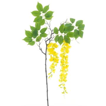 Ramo di glicine in tessuto LIANMU, giallo, 140cm
