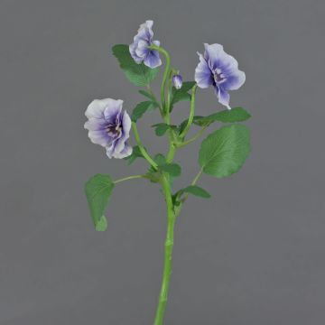 Ramo artificiale di viole del pensiero SIANIE, viola-blu-bianco, 35 cm, Ø 5-6,5 cm