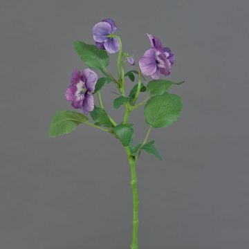 Ramo artificiale di viole del pensiero SIANIE, viola-bianco-blu, 35 cm, Ø 5-6,5 cm