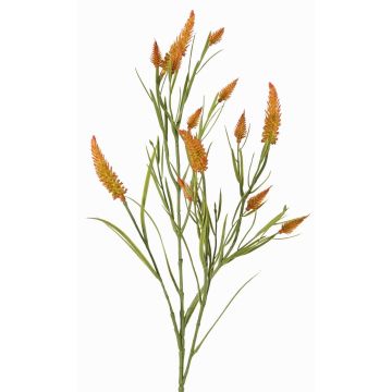 Ramo artificiale di trifoglio EUTIN con fiori, arancione-verde, 80 cm, Ø 1,5-2 cm