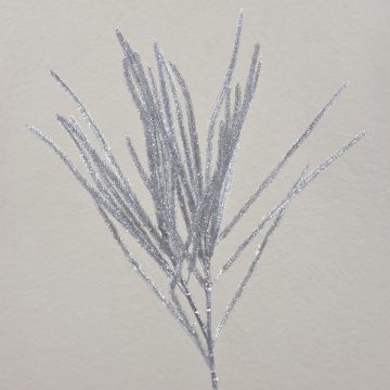 Ramo di cedro artificiale THEOBALD, glitterato, argento, 60 cm