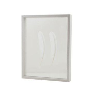 Cornice in legno a doppio vetro NIELAS, bianca, 35x27,5x5 cm