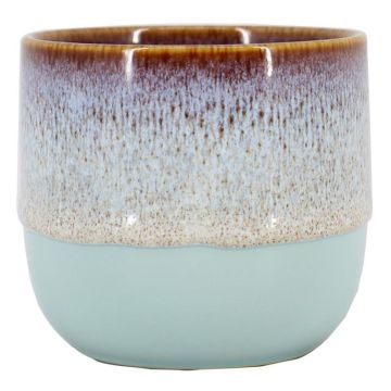 Vaso da fiori in ceramica ULMUS con sfumatura, azzurro, 8cm, Ø8cm
