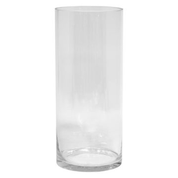 Vaso ornamentale cilindrico in vetro SANSA OCEAN, trasparente, 35cm, Ø15cm