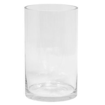 Vaso ornamentale cilindrico in vetro SANSA OCEAN, trasparente, 30cm, Ø20cm