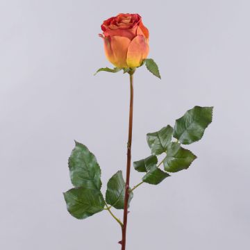 Rosa artificiale OPHELIE, arancione-giallo, 85 cm, Ø 7 cm Rosa artificiale OPHELIE, arancione-giallo, 85 cm, Ø 7 cm