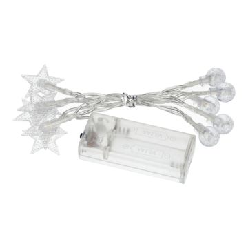 Ghirlanda luminosa CASSATA con 10 palline a forma di stella a LED, a batteria, 90 cm Ghirlanda luminosa CASSATA con 10 palline a forma di stella a LED, a batteria, 90 cm