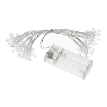 Ghirlanda luminosa CASSATA con 10 fiocchi di neve a LED, batteria, 90 cm Ghirlanda luminosa CASSATA con 10 fiocchi di neve a LED, batteria, 90 cm