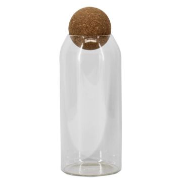 Barattolo in vetro SEGGY con tappo a sfera in sughero, trasparente, 24 cm, Ø 9 cm Barattolo in vetro SEGGY con tappo a sfera in sughero, trasparente, 24 cm, Ø 9 cm