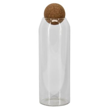 Barattolo SEGGY con sfera di sughero, trasparente, 29 cm, Ø 9 cm Barattolo SEGGY con sfera di sughero, trasparente, 29 cm, Ø 9 cm