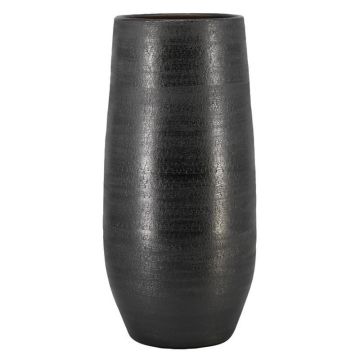 Grande vaso in ceramica VINKAS, con venature, nero, 70cm, Ø32cm Grande vaso in ceramica VINKAS, con venature, nero, 70cm, Ø32cm