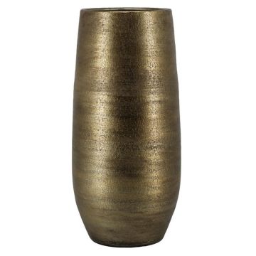 Grande vaso in ceramica VINKAS, con venature, dorato, 70cm, Ø32cm Grande vaso in ceramica VINKAS, con venature, dorato, 70cm, Ø32cm