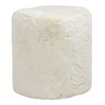 Pouf Teddy MILLE, liscio, bianco, 45 cm, Ø 40 cm Pouf Teddy MILLE, liscio, bianco, 45 cm, Ø 40 cm