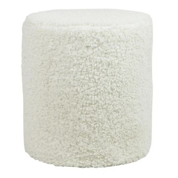 Pouf Teddy MILLE, bianco, 45 cm, Ø 40 cm Pouf Teddy MILLE, bianco, 45 cm, Ø 40 cm