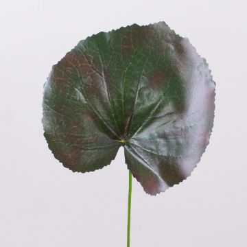 Foglia di geranio sintetica HEIDEGARD, verde-rosso, 38cm, Ø14cm