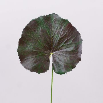 Foglia di geranio sintetica HEIDEGARD, verde-rosso, 38cm, Ø13cm