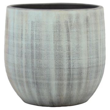 Pentola in ceramica DELTA con scanalature, grigio-azzurro, 30 cm, Ø 32 cm Pentola in ceramica DELTA con scanalature, grigio-azzurro, 30 cm, Ø 32 cm