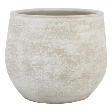 Vaso da fiori in cemento ASIALY con venature, grigio chiaro, 31 cm, Ø 36 cm Vaso da fiori in cemento ASIALY con venature, grigio chiaro, 31 cm, Ø 36 cm
