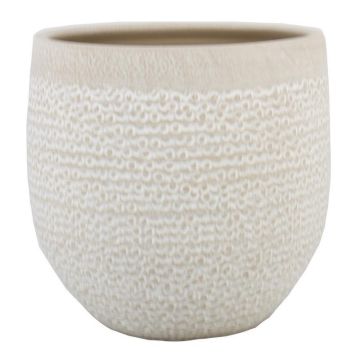 Vaso in ceramica screziato DOMANO, beige, 15cm, Ø17cm Vaso in ceramica screziato DOMANO, beige, 15cm, Ø17cm