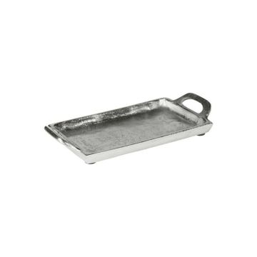 Vassoio da portata GORM con manici, alluminio, argento, 21x11 cm Vassoio da portata GORM con manici, alluminio, argento, 21x11 cm