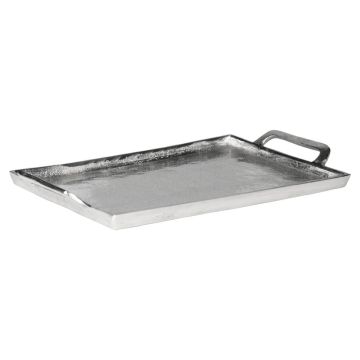 Vassoio da portata GORM con manici, alluminio, argento, 40x27cm Vassoio da portata GORM con manici, alluminio, argento, 40x27cm