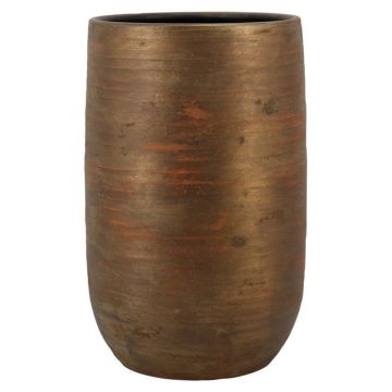 Vaso in ceramica RODYN con scanalature, sfumatura di colore, oro, 50 cm, Ø 32 cm Vaso in ceramica RODYN con scanalature, sfumatura di colore, oro, 50 cm, Ø 32 cm