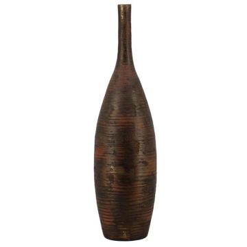Vaso in ceramica a forma di bottiglia decorativa RODYN con scanalature, sfumatura di colore, oro, 80cm, Ø23cm Vaso in ceramica a forma di bottiglia decorativa RODYN con scanalature, sfumatura di colore, oro, 80cm, Ø23cm