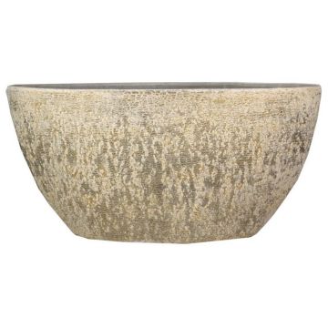 Ciotola ovale in ceramica ENOVA con venature, oro, 49x20x25cm