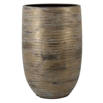Vaso in ceramica RODYN con scanalature, sfumatura di colore, marrone, 50 cm, Ø 32 cm Vaso in ceramica RODYN con scanalature, sfumatura di colore, marrone, 50 cm, Ø 32 cm