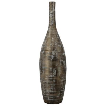 Vaso decorativo in ceramica RODYN con scanalature, sfumatura di colore, marrone, 100 cm, Ø 26 cm