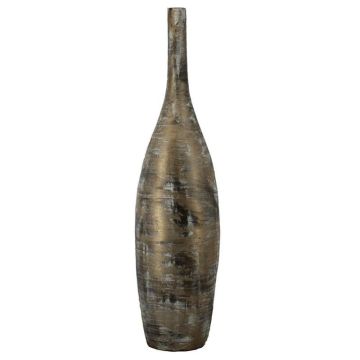 Vaso decorativo in ceramica RODYN con scanalature, sfumatura di colore, marrone, 120 cm, Ø 29 cm