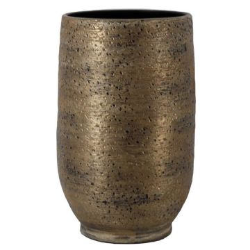 Vaso in ceramica YELAN con venature, marrone-oro, 50 cm, Ø 32 cm Vaso in ceramica YELAN con venature, marrone-oro, 50 cm, Ø 32 cm