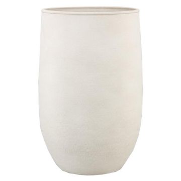 Vaso da fiori SOLIM, motivo a rilievo, ceramica, bianco, 40 cm, Ø 26 cm Vaso da fiori SOLIM, motivo a rilievo, ceramica, bianco, 40 cm, Ø 26 cm