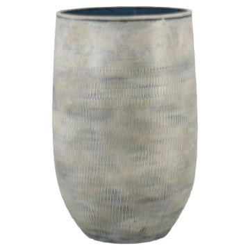 Vaso per piante SOLIM, motivo a rilievo, ceramica, blu-grigio, 50 cm, Ø 32 cm Vaso per piante SOLIM, motivo a rilievo, ceramica, blu-grigio, 50 cm, Ø 32 cm