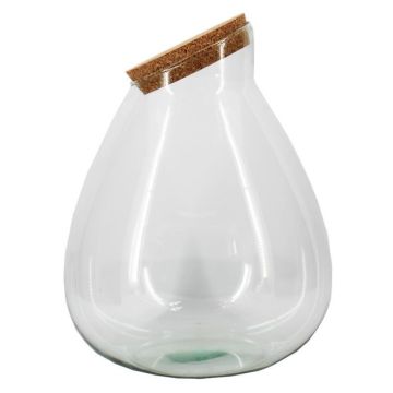 Barattolo di vetro ELULY con coperchio in sughero, riciclato, trasparente, 45 cm, Ø 34 cm