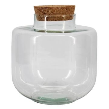 Barattolo in vetro JEKYS con coperchio in sughero, riciclato, trasparente, 21 cm, Ø 19 cm Barattolo in vetro JEKYS con coperchio in sughero, riciclato, trasparente, 21 cm, Ø 19 cm