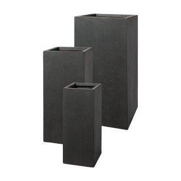 Colonna angolare per piante KIRIMA, 3 pezzi, fibra di vetro, antracite, 20x20x50 cm, 26x26x60 cm, 33x33x70 cm Colonna angolare per piante KIRIMA, 3 pezzi, fibra di vetro, antracite, 20x20x50 cm, 26x26x60 cm, 33x33x70 cm