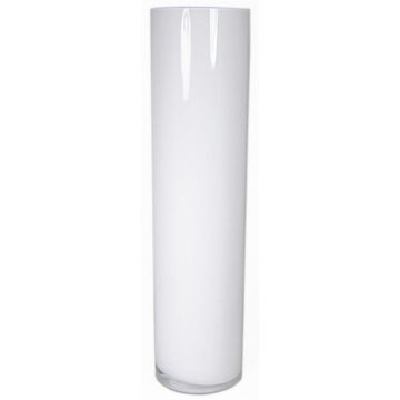 Vaso da terra in vetro cilindrico SANSA OCEAN, bianco, 60 cm, Ø 15 cm Vaso da terra in vetro cilindrico SANSA OCEAN, bianco, 60 cm, Ø 15 cm