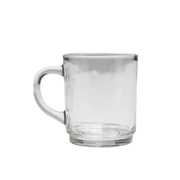 Bicchiere da tè KINSY con manico, 3 pezzi, trasparente, 10 cm, Ø 7 cm, 250 ml