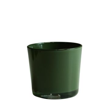 Vaso in vetro ALENA, verde scuro, 11cm, Ø11,5cm Vaso in vetro ALENA, verde scuro, 11cm, Ø11,5cm