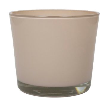 Vaso da fiori in vetro ALENA, beige, 19 cm, Ø 19 cm Vaso da fiori in vetro ALENA, beige, 19 cm, Ø 19 cm