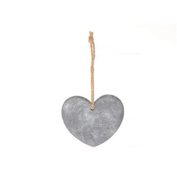 Cuore decorativo da appendere LILU in pietra, grigio, 13x11,5x1 cm Cuore decorativo da appendere LILU in pietra, grigio, 13x11,5x1 cm