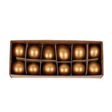 Uova decorative KIKU, 12 pezzi, decorazioni pasquali, dorate Uova decorative KIKU, 12 pezzi, decorazioni pasquali, dorate