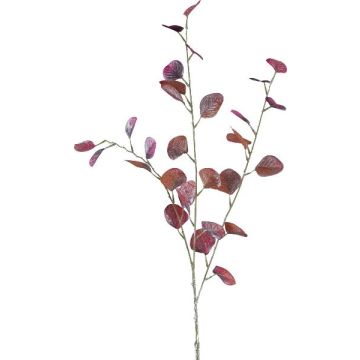 Ramo decorativo di eucalipto PLOHIN, glitterato, rosso scuro, 95 cm