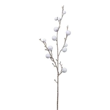 Ramo artificiale di cotone GRIFON con frutti, bianco, 90 cm Ramo artificiale di cotone GRIFON con frutti, bianco, 90 cm